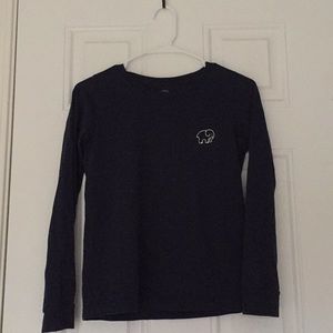 Navy blue ivory Ella long sleeve shirt